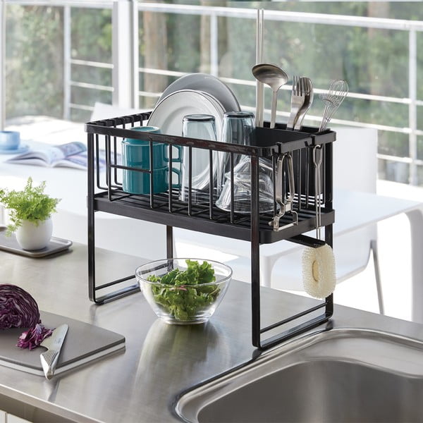 Dvoupatrový kovový odkapávač Tower – YAMAZAKI-image-4