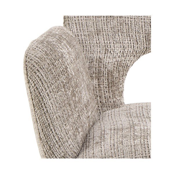 Světle šedé čalouněné jídelní křeslo s područkami Graham – Actona-image-4