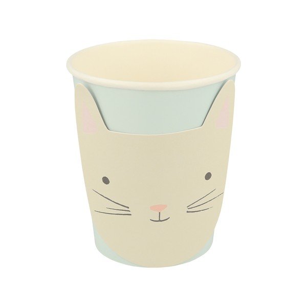 Papírové jednorázové kelímky v sadě  8 ks Cat – Meri Meri-image-3