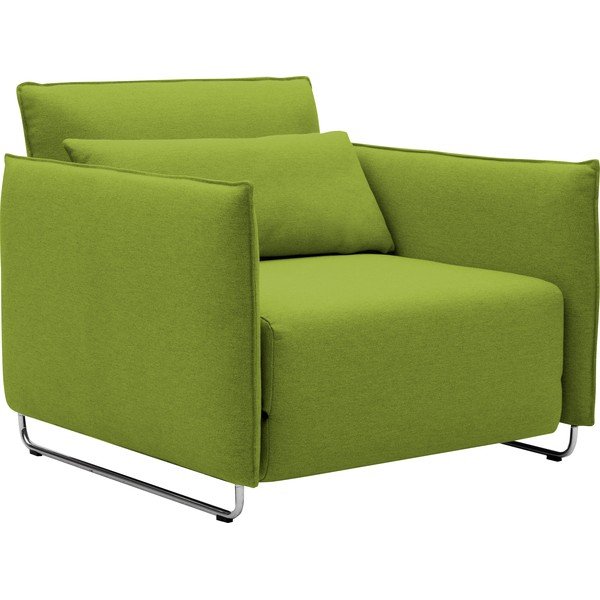 Limetkově zelené rozkládací křeslo Softline Cord-image-2