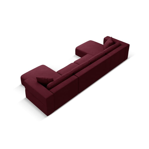 Vínová rohová pohovka do "U" Esther – Milo Casa-image-3