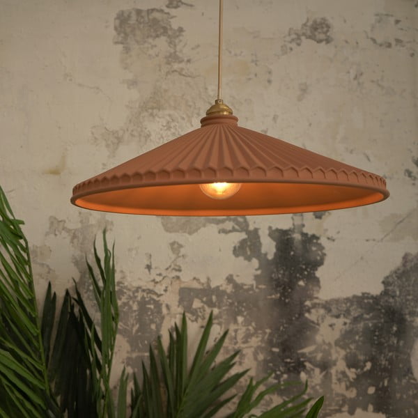 Červené závěsné svítidlo SULION Elena, výška 150 cm-image-2