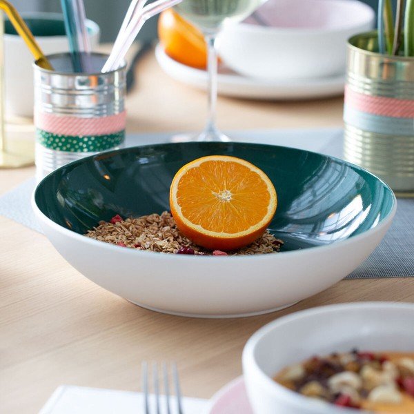 Bílo-zelená porcelánová servírovací miska Villeroy & Boch Uni, ⌀ 26 cm-image-4