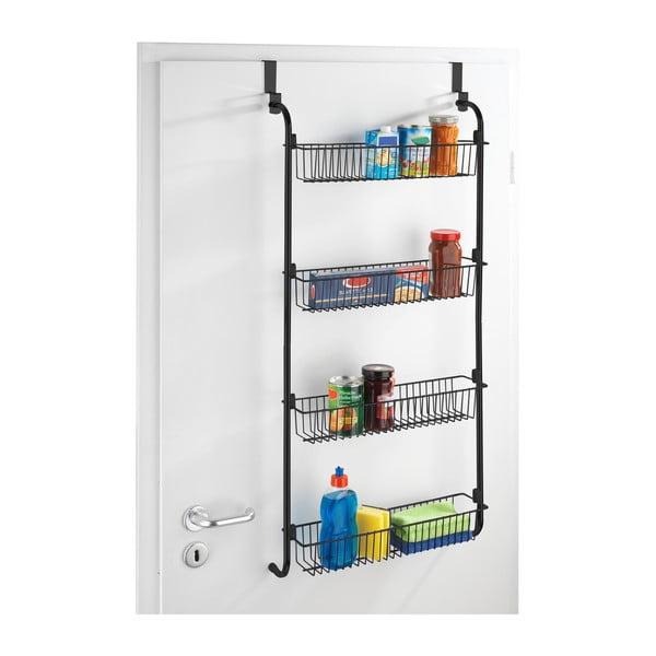 Černý závěsný kuchyňský organizér na dveře Wenko-image-1
