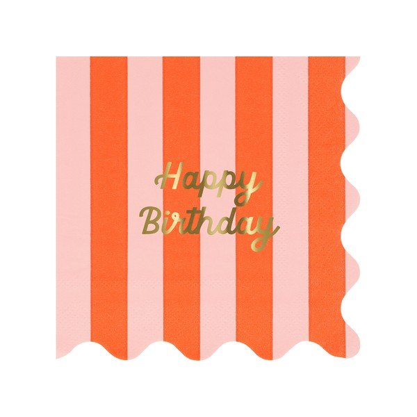 Papírové ubrousky v sadě 16 ks Happy Birthday – Meri Meri-image-3