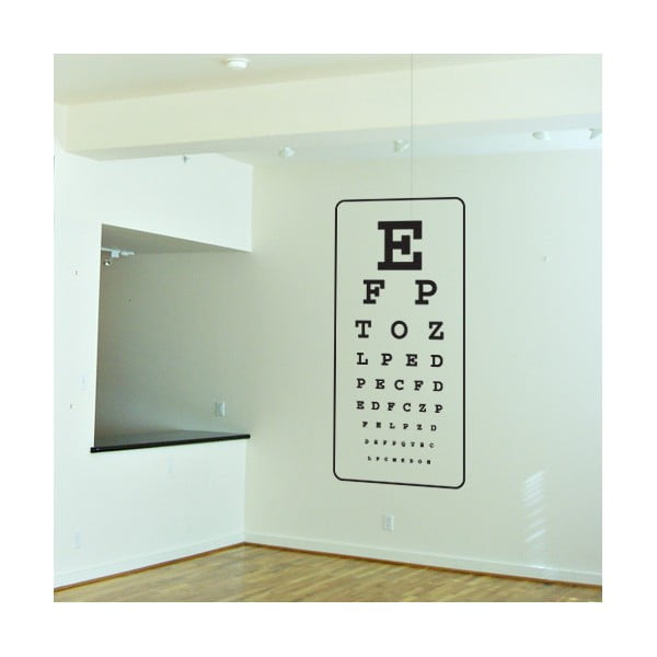 Samolepka Eye test, 110x50 cm