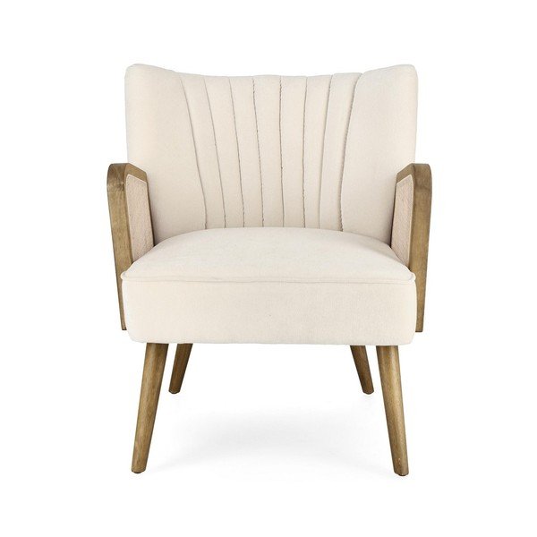 Béžové sametové křeslo Virna – Bizzotto-image-2