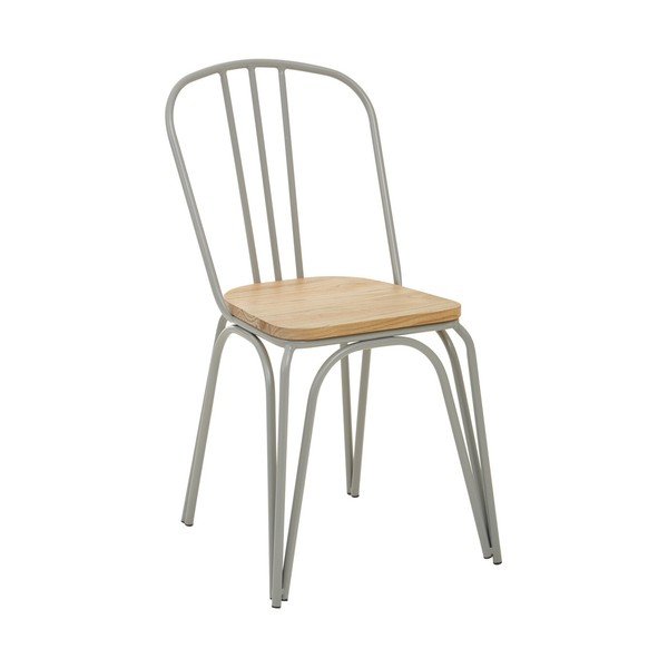 Šedá/v přírodní barvě jídelní židle z jilmového dřeva District – Premier Housewares