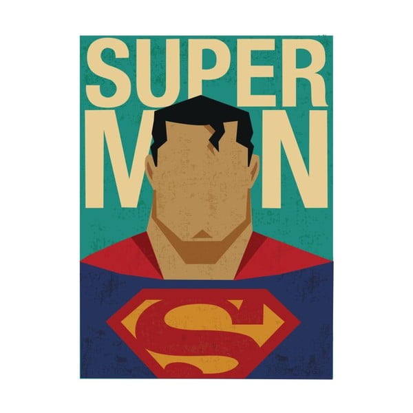 Plakát Blue-Shaker Super Heroes Super Man, 30 x 40 cm