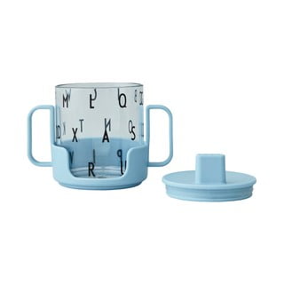 Světle modrý dětský hrnek Design Letters Grow With Your Cup