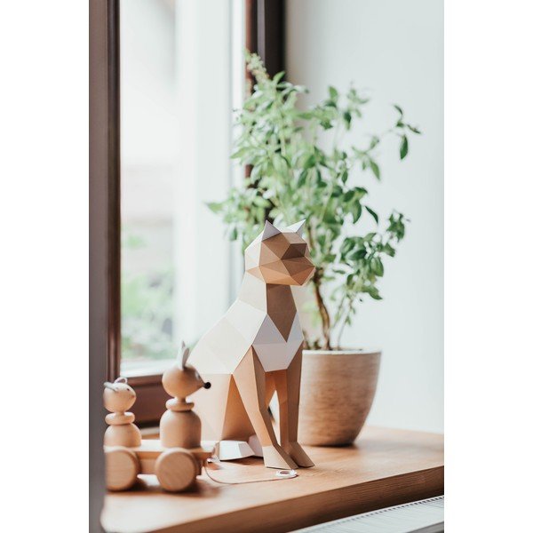 Kreativní sada pro skládání z papíru Papertime Hnědá Kočka-image-1