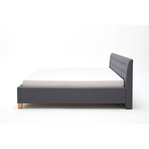 Šedá čalouněná dvoulůžková postel bez roštu 140x200 cm Lucca – Meise Möbel-image-4
