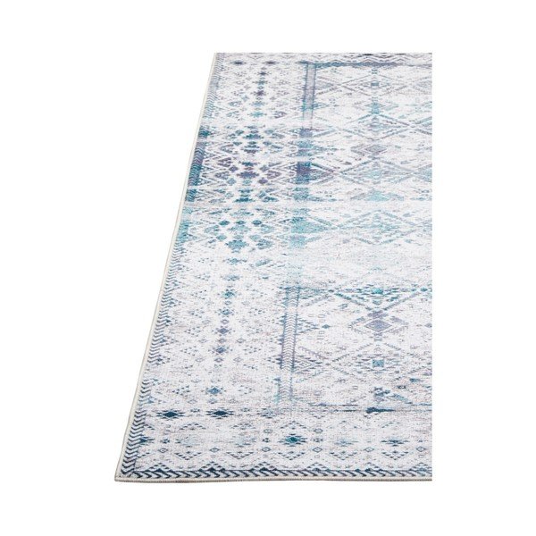 Světle modrý koberec Floorita Kilim, 80 x 150 cm-image-4