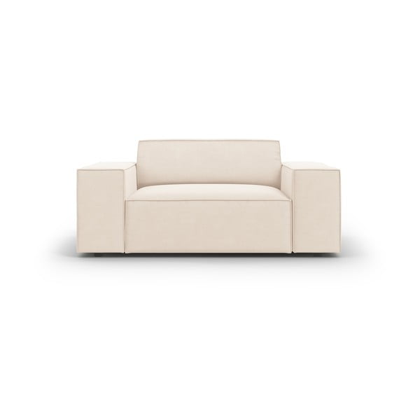 Béžové sametové křeslo Jodie – Micadoni Home-image-3