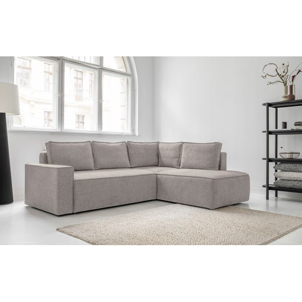 Béžová rozkládací rohová pohovka (pravý roh) Brave Dave – Miuform-image-2