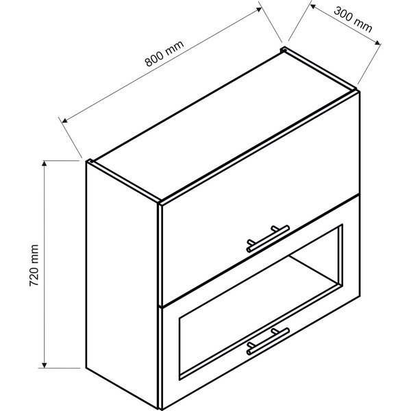 Horní kuchyňská skříňka (šířka 80 cm) Nico – STOLKAR-image-1