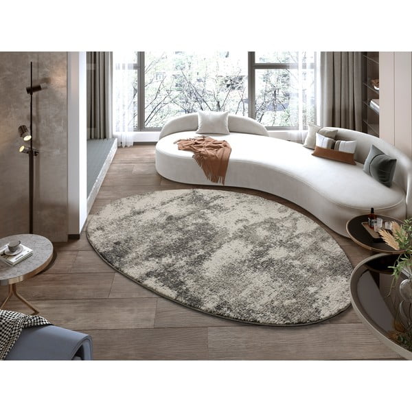 Šedý oválný koberec Universal Niamey, 160 x 230 cm-image-2