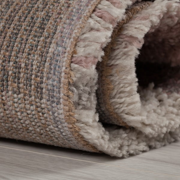 Růžovo-šedý koberec Flair Rugs Nuru, 60 x 230 cm-image-4