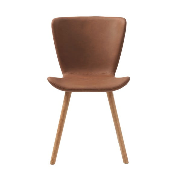 Koňakově hnědá jídelní židle z imitace kůže Teslin – Unique Furniture-image-3