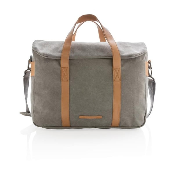 Šedá plátěná taška na notebook 15,6'' XD Collection, 16 l-image-1