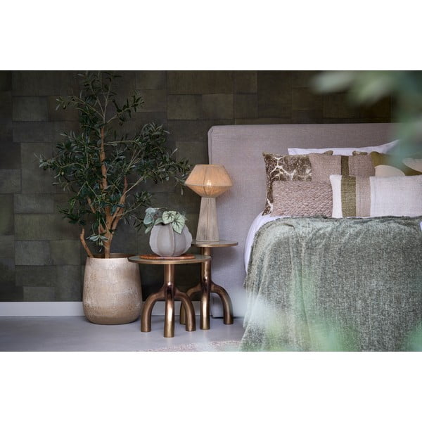 Světle zelená stolní lampa se stínidlem z juty (výška 47 cm) Fugia – Light & Living-image-1