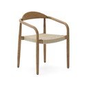 Béžové/v přírodní barvě dřevěné jídelní křeslo Nina – Kave Home