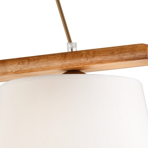 Hnědé závěsné svítidlo s textilním stínidlem ø 25 cm Aida – LAMKUR-image-4