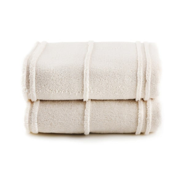 Krémové froté ručníky v sadě 2 ks 50x90 cm Arden – Foutastic-image-2