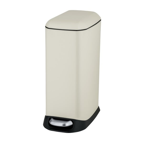Krémový nášlapný ocelový odpadkový koš 12 l Design – Wenko