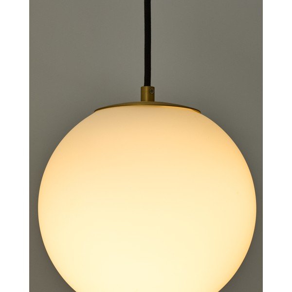 Bílé/ve zlaté barvě závěsné svítidlo se skleněným stínidlem ø 10 cm Brisia – Kave Home-image-2