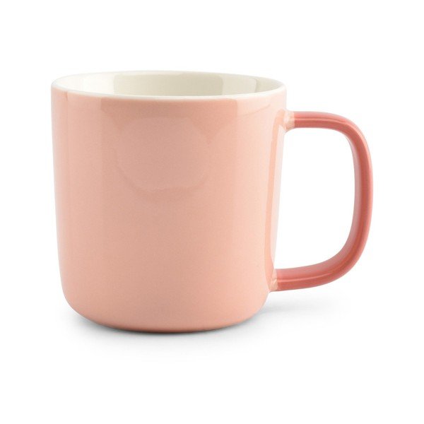 Růžový hrnek z kostního porcelánu 370 ml Mae – ONA