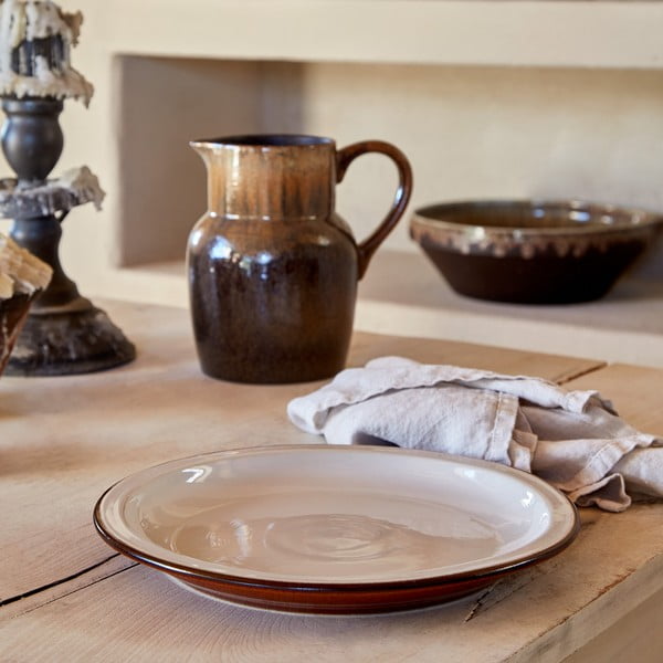 Talíř z kameniny v cihlovo-béžové barvě ø 26 cm Poterie – Casafina-image-1