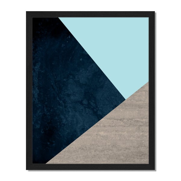Obraz v rámu Liv Corday Scandi Blue & Grey, 40 x 50 cm
