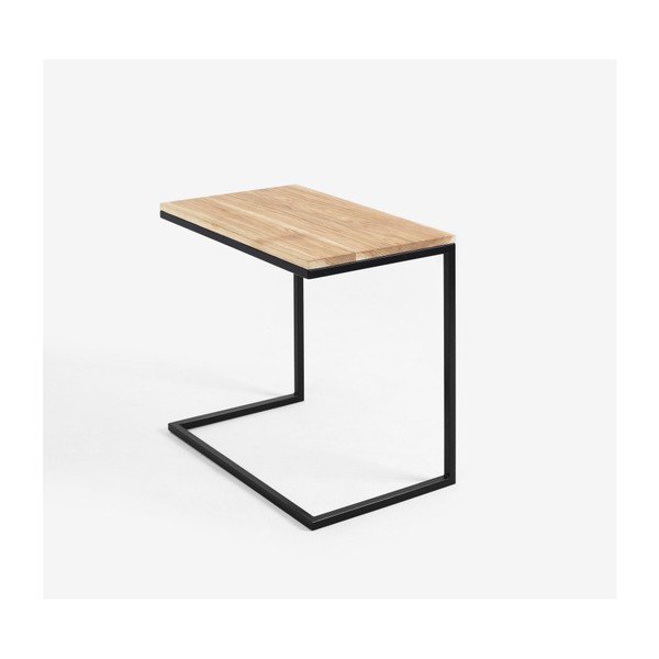 Stůl s černým podnožím a deskou z masivního dubu CustomForm Lupe-image-4