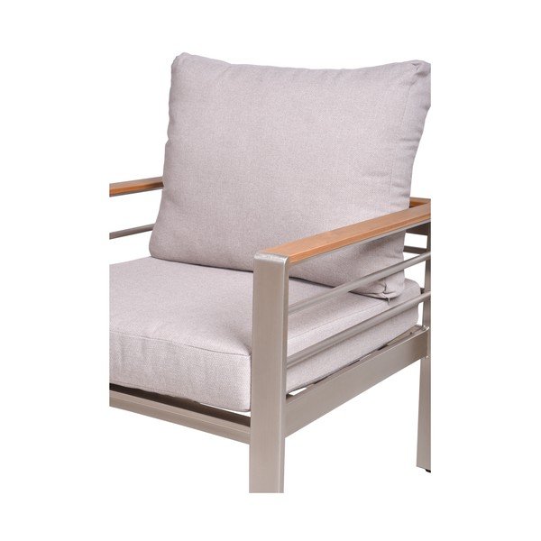 Šedý kovový zahradní lounge set pro 4 Florence – Garden Pleasure-image-2