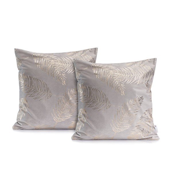 Povlaky na polštáře v sadě 2 ks 45x45 cm Gold Leaves – DecoKing
