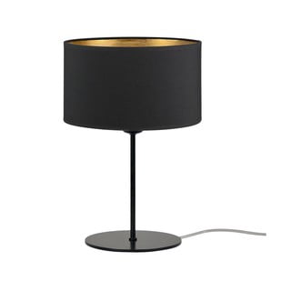 Černá stolní lampa s detailem ve zlaté barvě Bulb Attack Tres S, ⌀ 25 cm