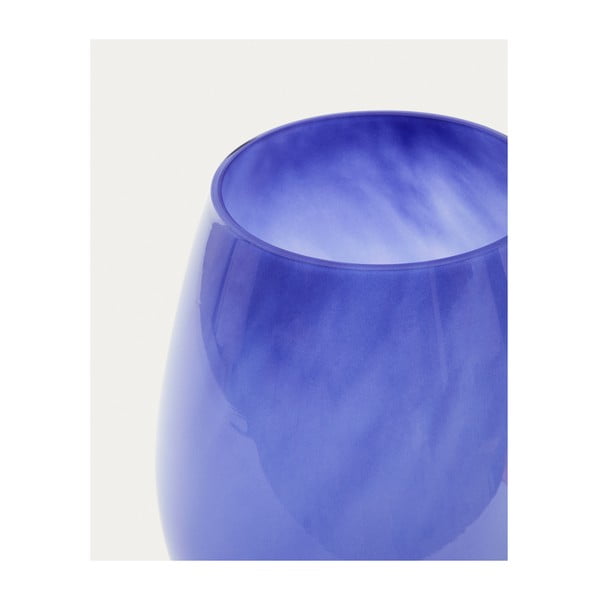 Modrá skleněná váza (výška 26 cm) Kelse – Kave Home-image-4