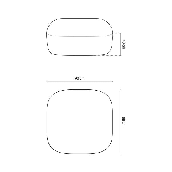 Zelená podnožka z textilie bouclé Jenny – Micadoni Home-image-2