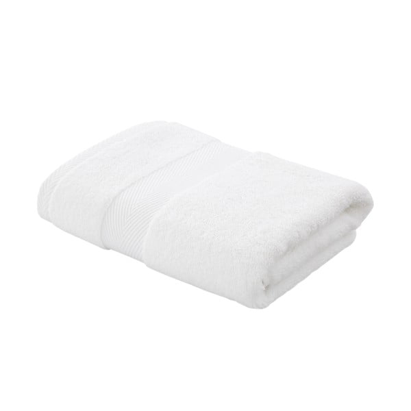 Bílý bavlněný ručník s příměsí hedvábí 50x90 cm – Bianca
