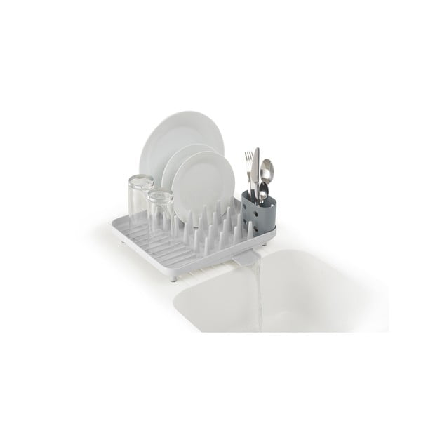 Světle šedý plastový odkapávač 33,5x31,5 cm Duo – Joseph Joseph-image-3