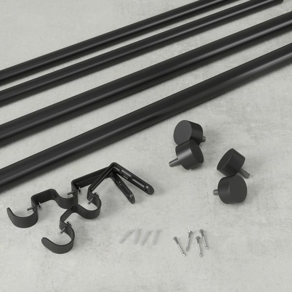 Ocelová roztažitelná dvojitá garnýž 168 - 305 cm Cappa – Umbra-image-4