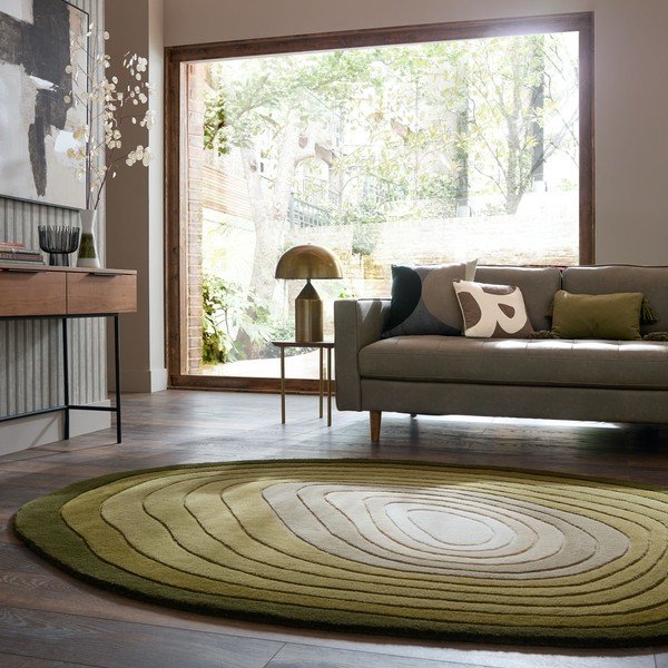 Zelený ručně tkaný vlněný koberec 200x290 cm Puddle Ombre  – Flair Rugs-image-1
