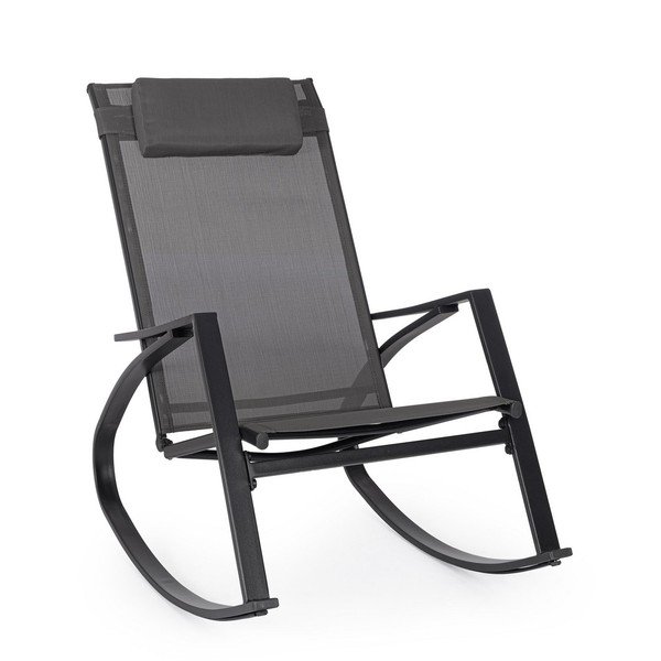 Antracitové kovové zahradní křeslo Ercolano – Bizzotto