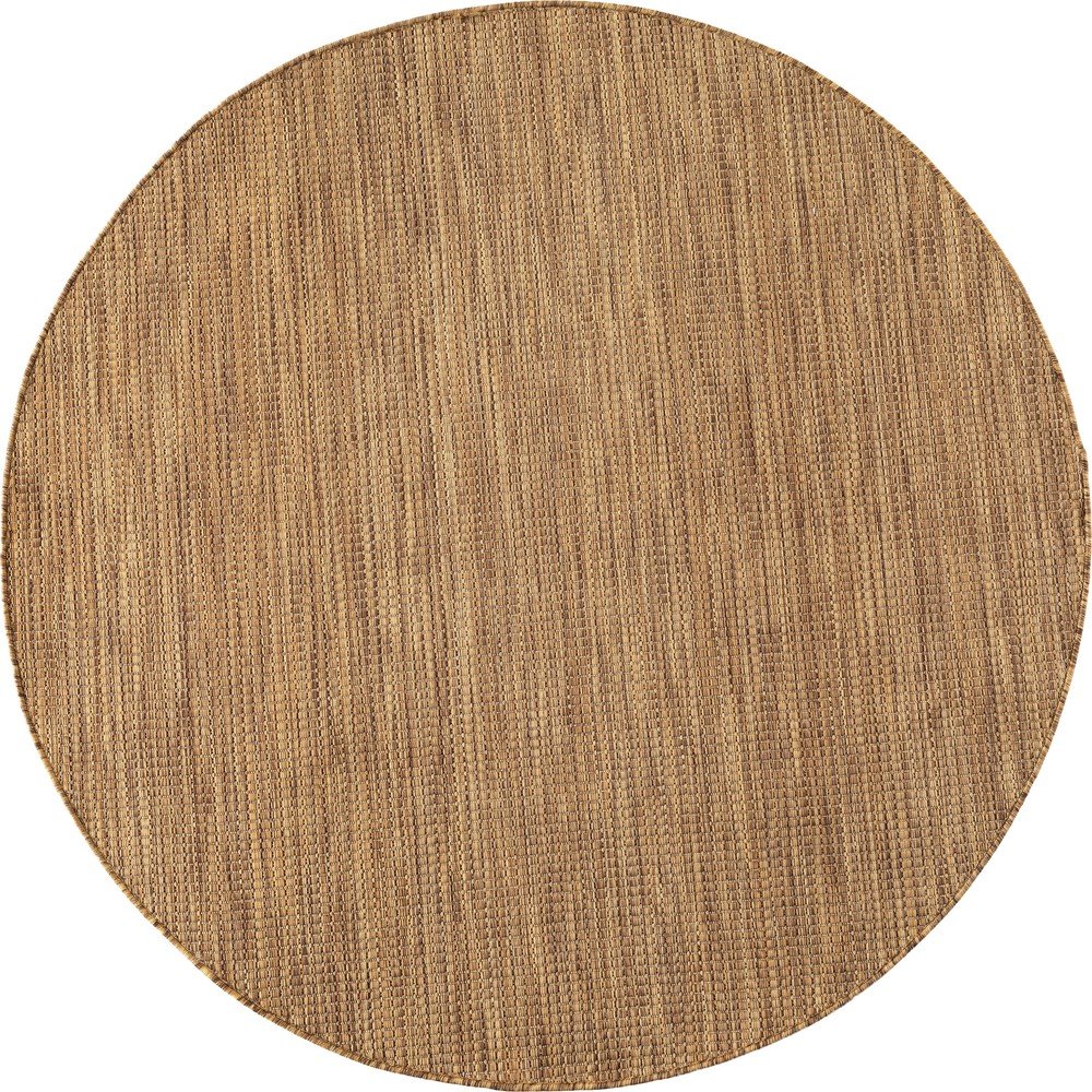Hnědý kulatý vnitřní a venkovní koberec ø 80 cm Mira 1450 – Ayyildiz Carpets