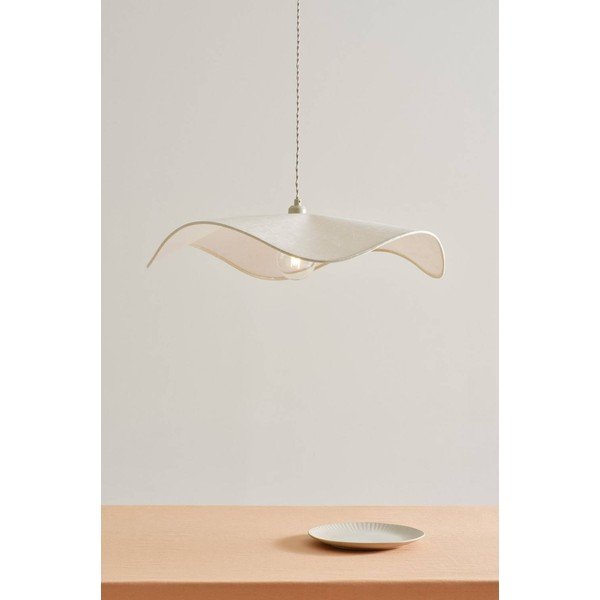 Krémové papírové závěsné svítidlo ø 70 cm Monchi – Jotex-image-1