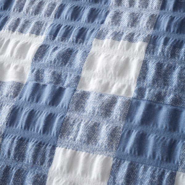 Modré flanelové povlečení na dvoulůžko 200x200 cm Gingham Check – Catherine Lansfield-image-4