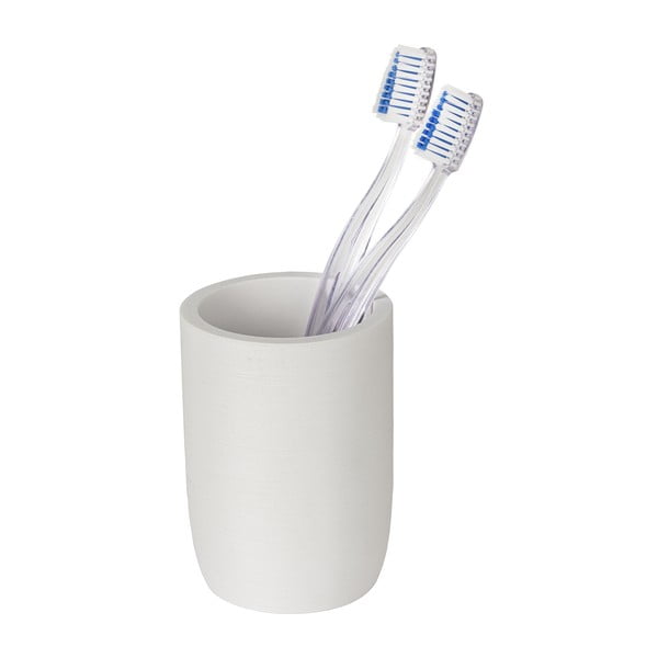 Bílý kelímek na zubní kartáčky z polyresinu Altavalle – Wenko-image-4