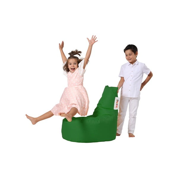 Tmavě zelený dětský sedací vak Baton – Floriane Garden-image-3