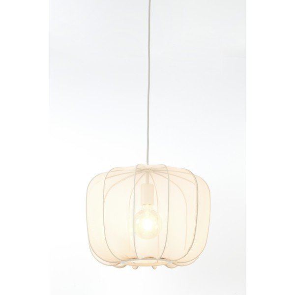 Krémové závěsné svítidlo s textilním stínidlem ø 12 cm Plumeria – Light & Living-image-3